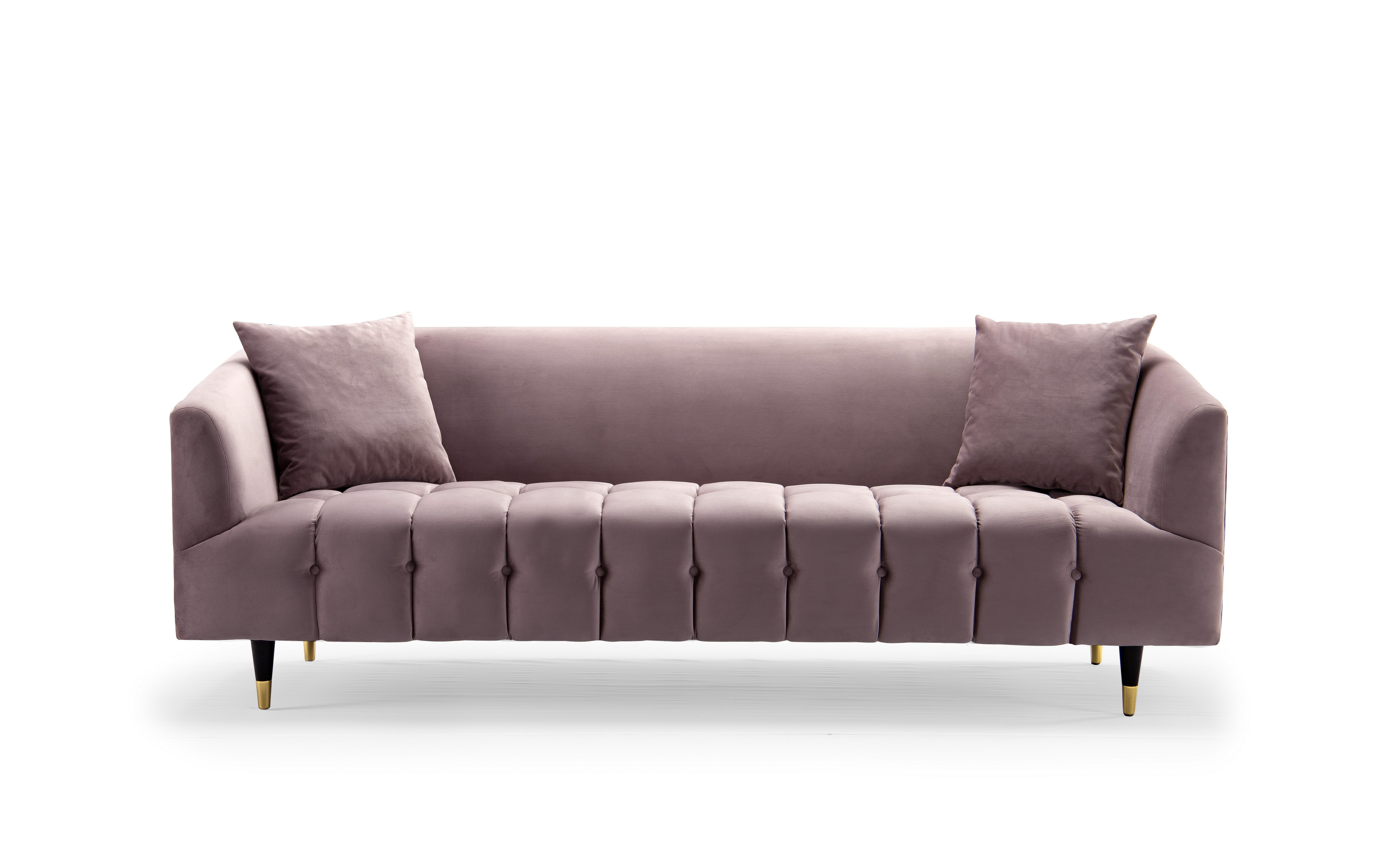 Ella Velvet Sofa Button Tufted Design