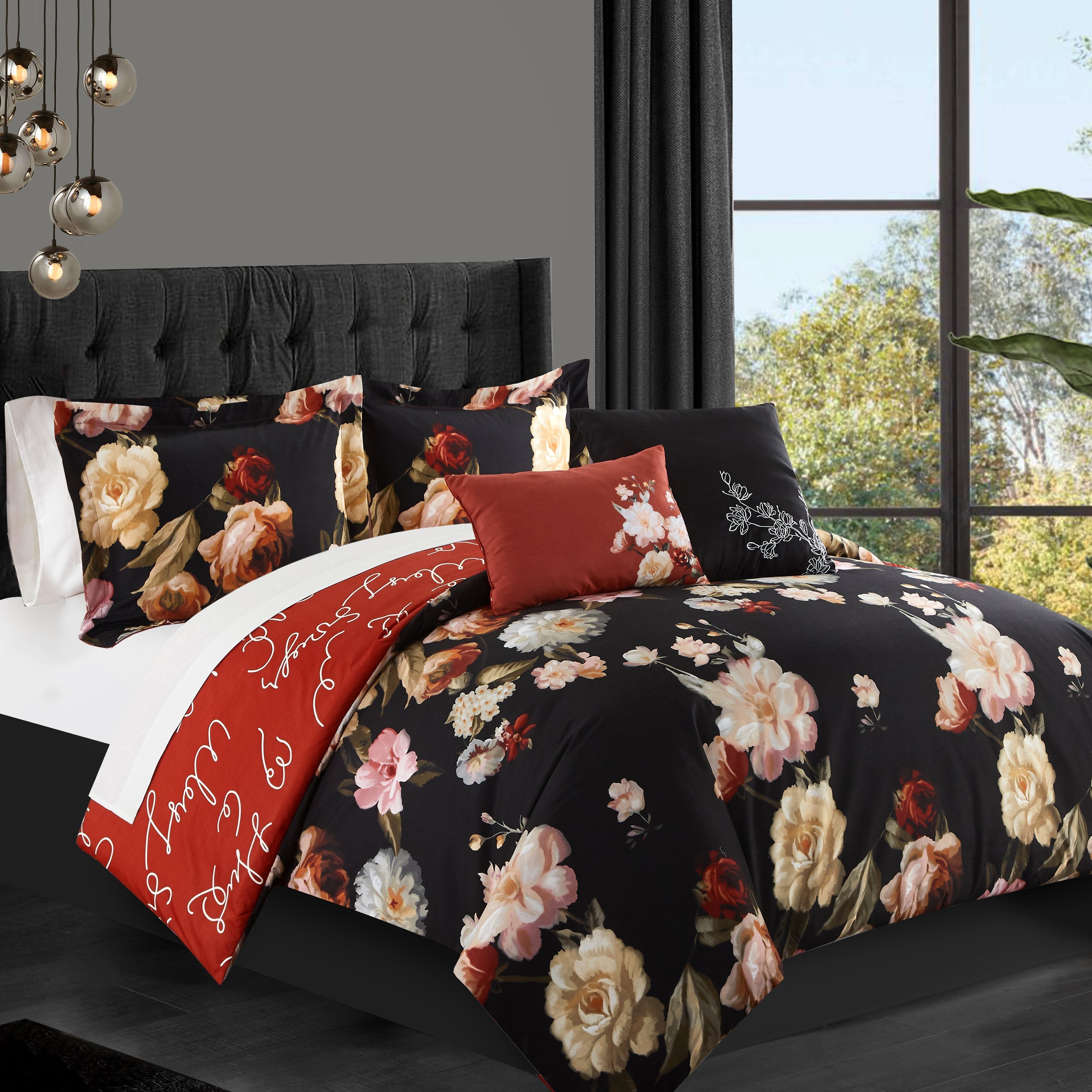 Enid 5 Piece Floral Comforter Set