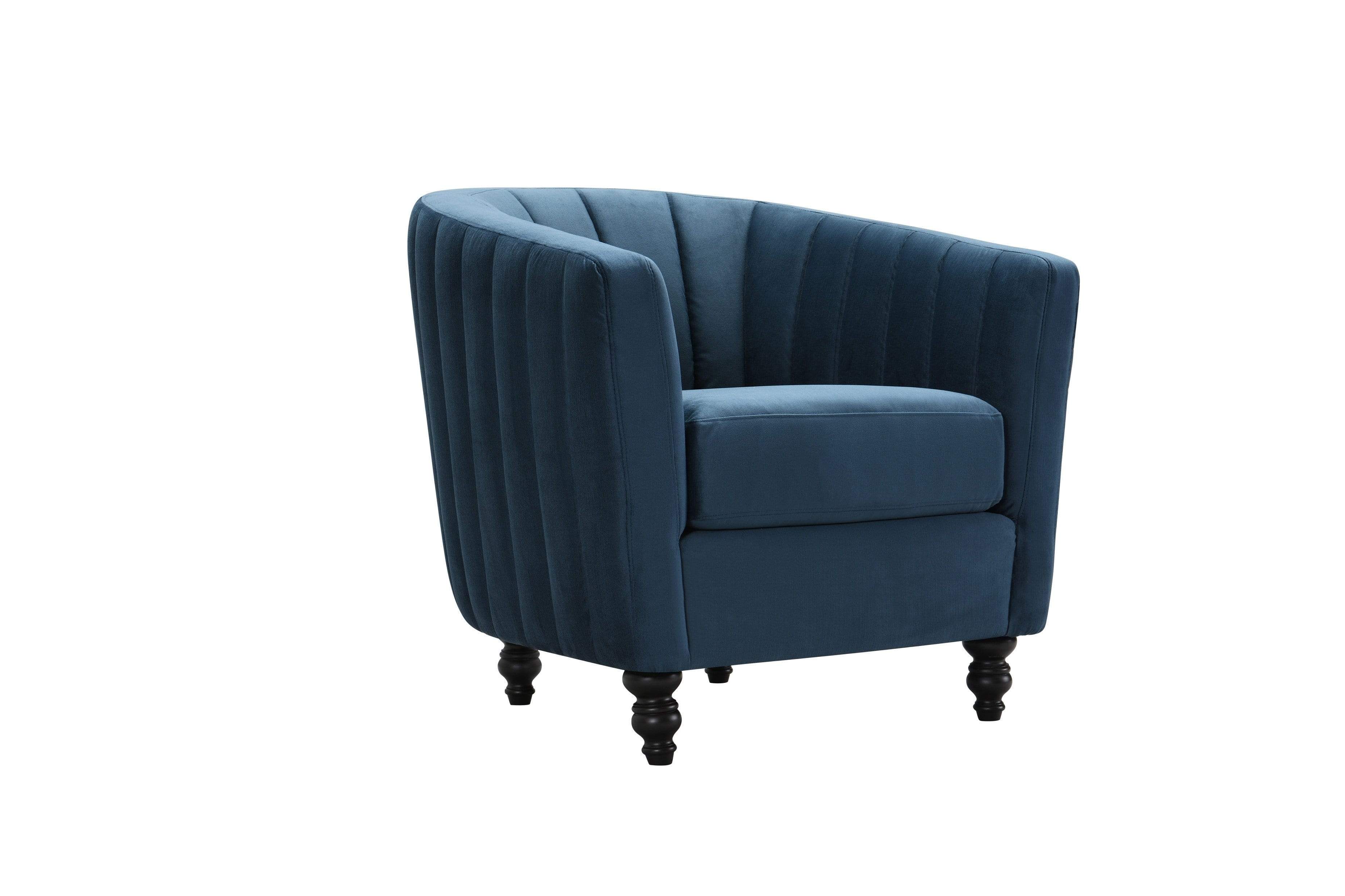 Guadalupe Channel Quilted Velvet Accent Chair