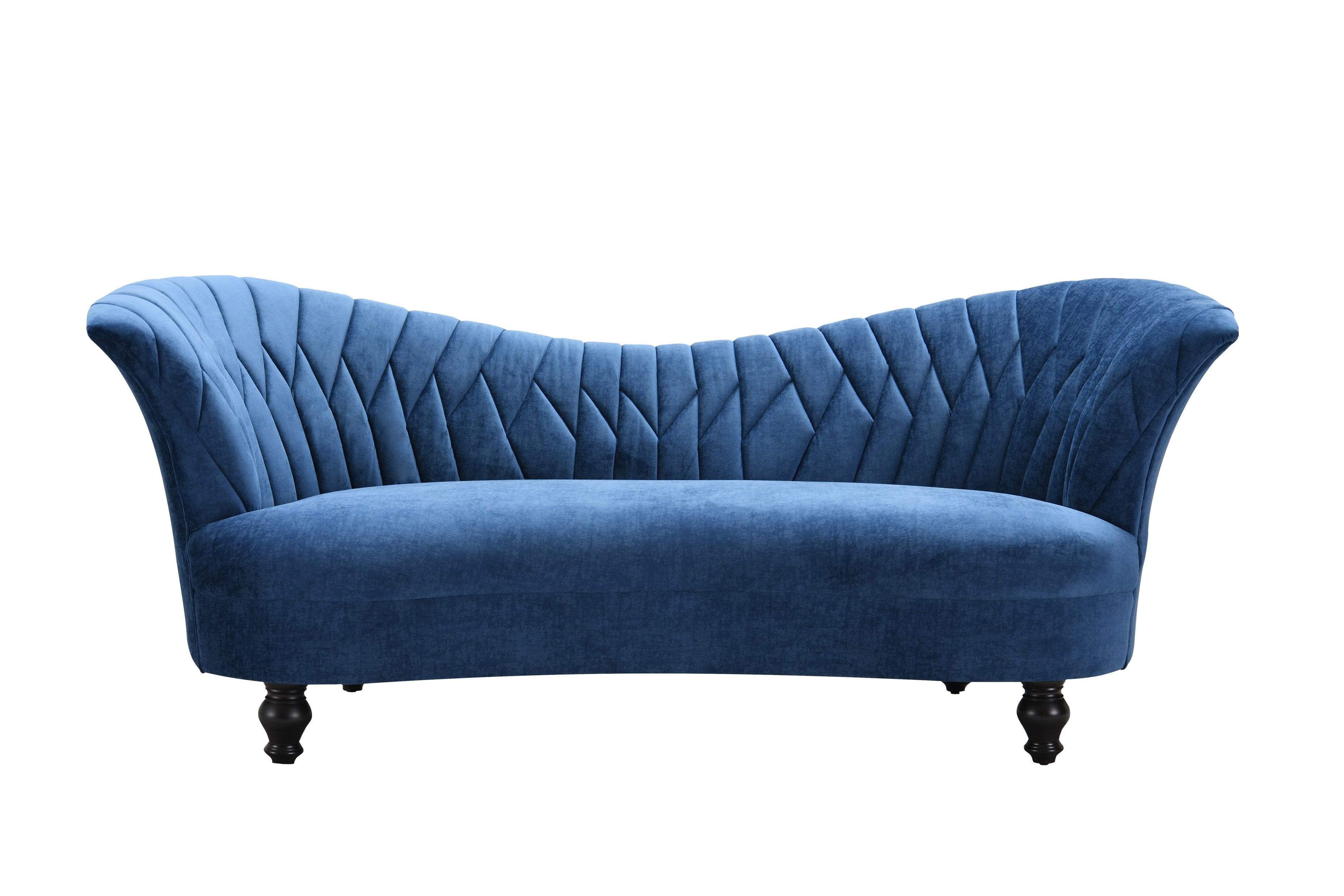 Mont Dolent Kidney Shaped Velvet Sofa