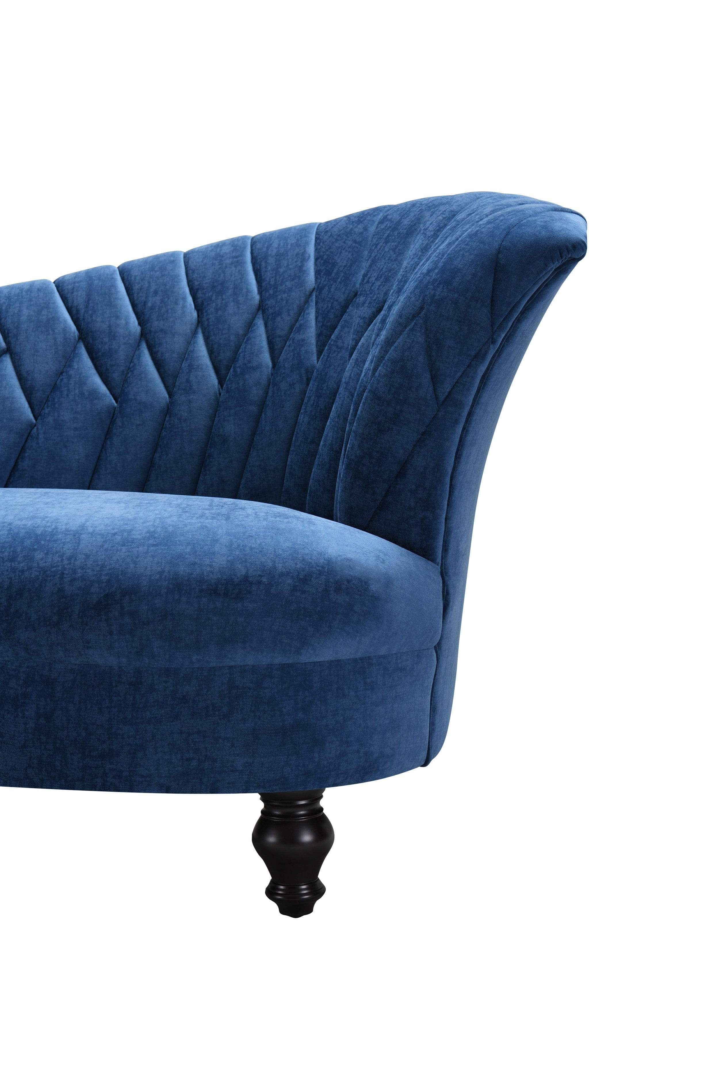 Mont Dolent Kidney Shaped Velvet Sofa
