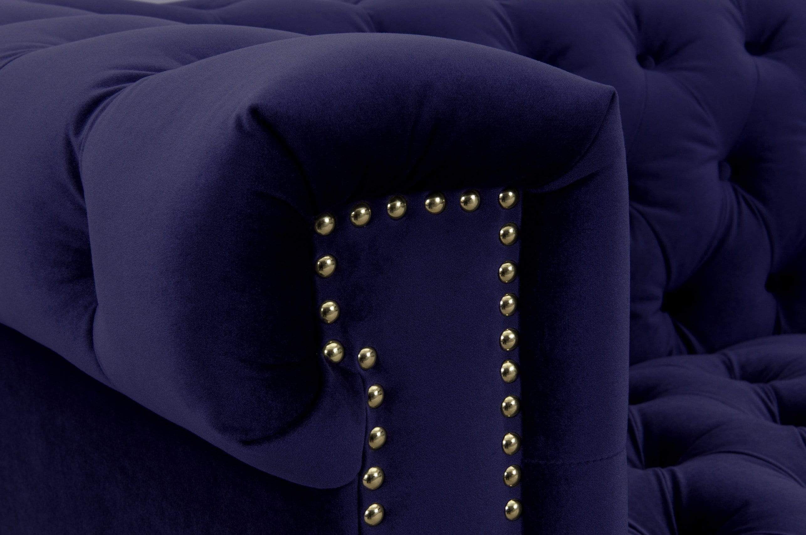 Vanessa Velvet Button Tufted Sofa