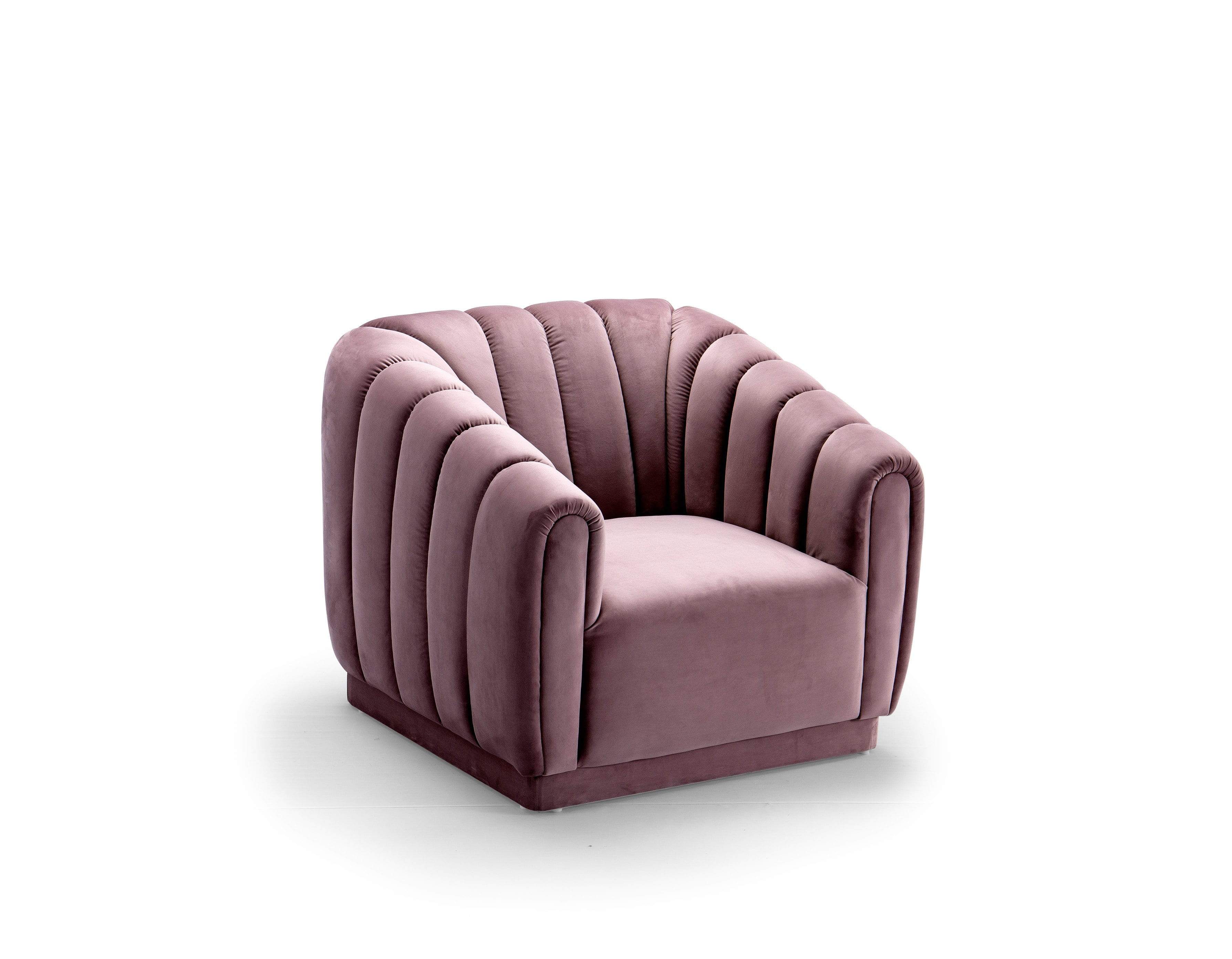 Warhol Channel Quilted Velvet Club Chair
