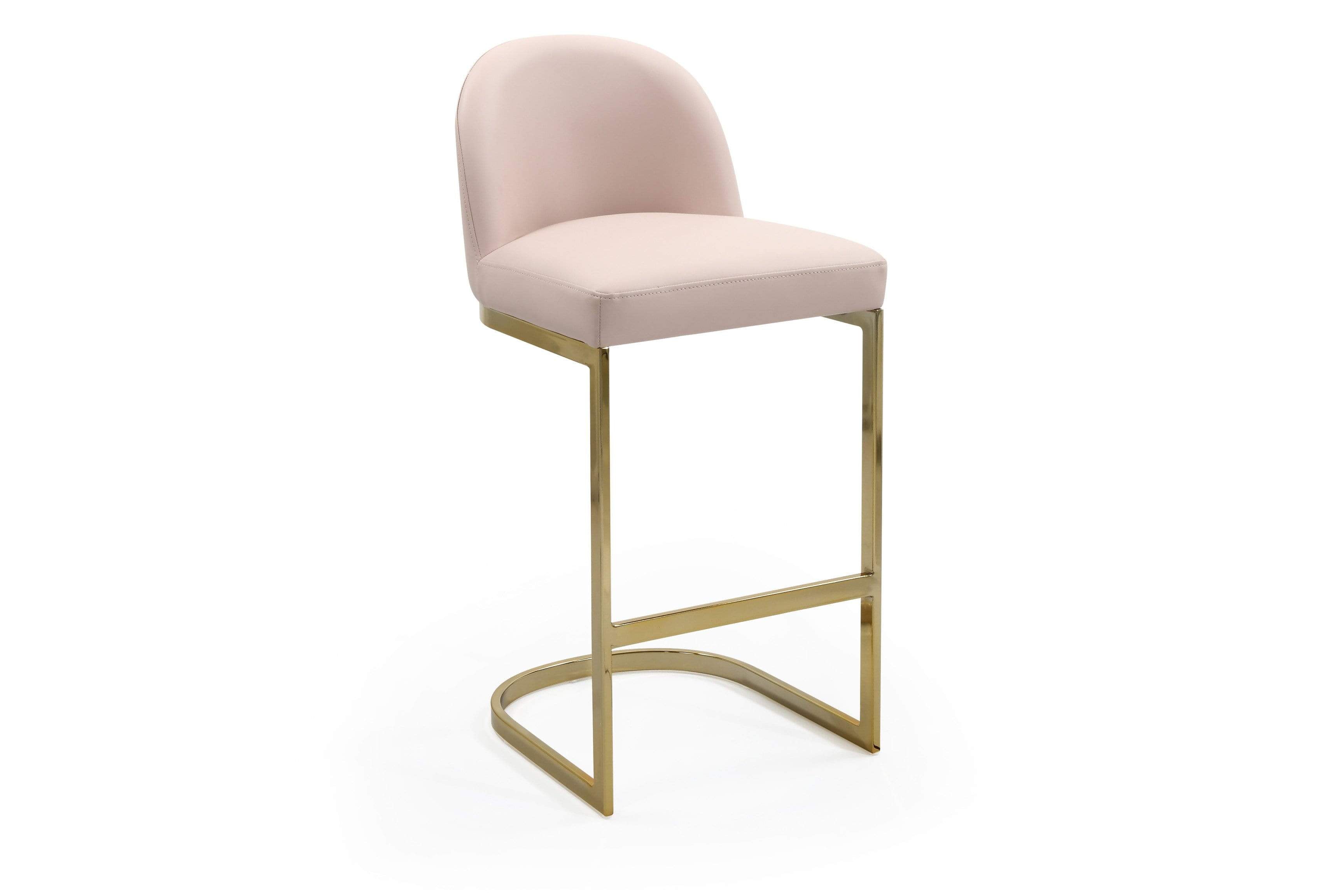 Airlie Faux Leather Bar Stool Chair Gold Base