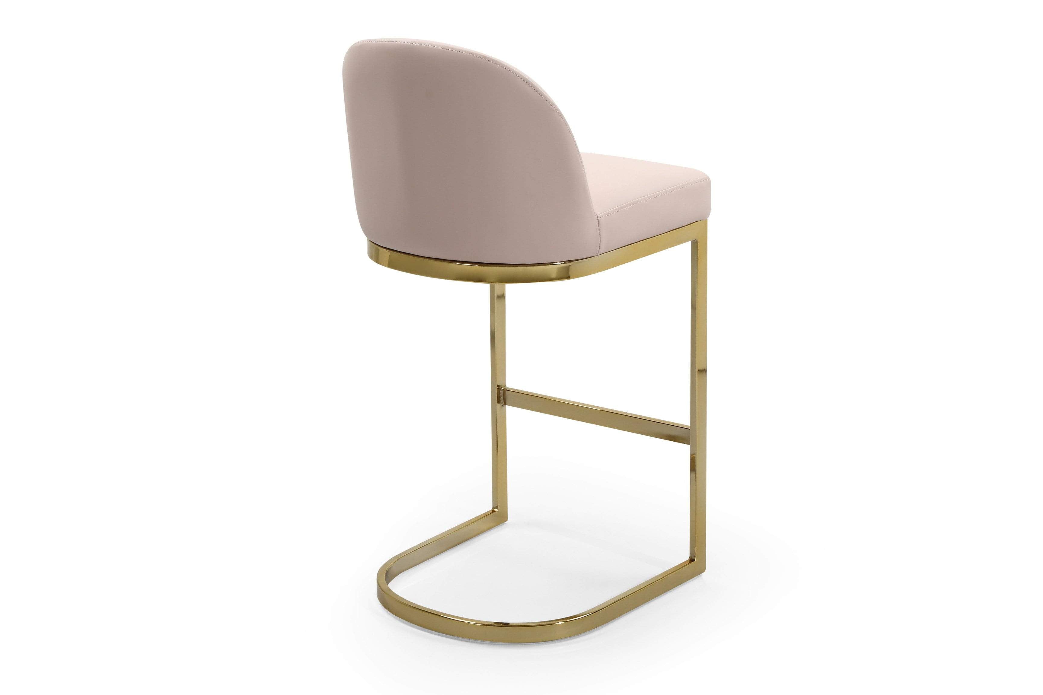 Airlie Faux Leather Bar Stool Chair Gold Base