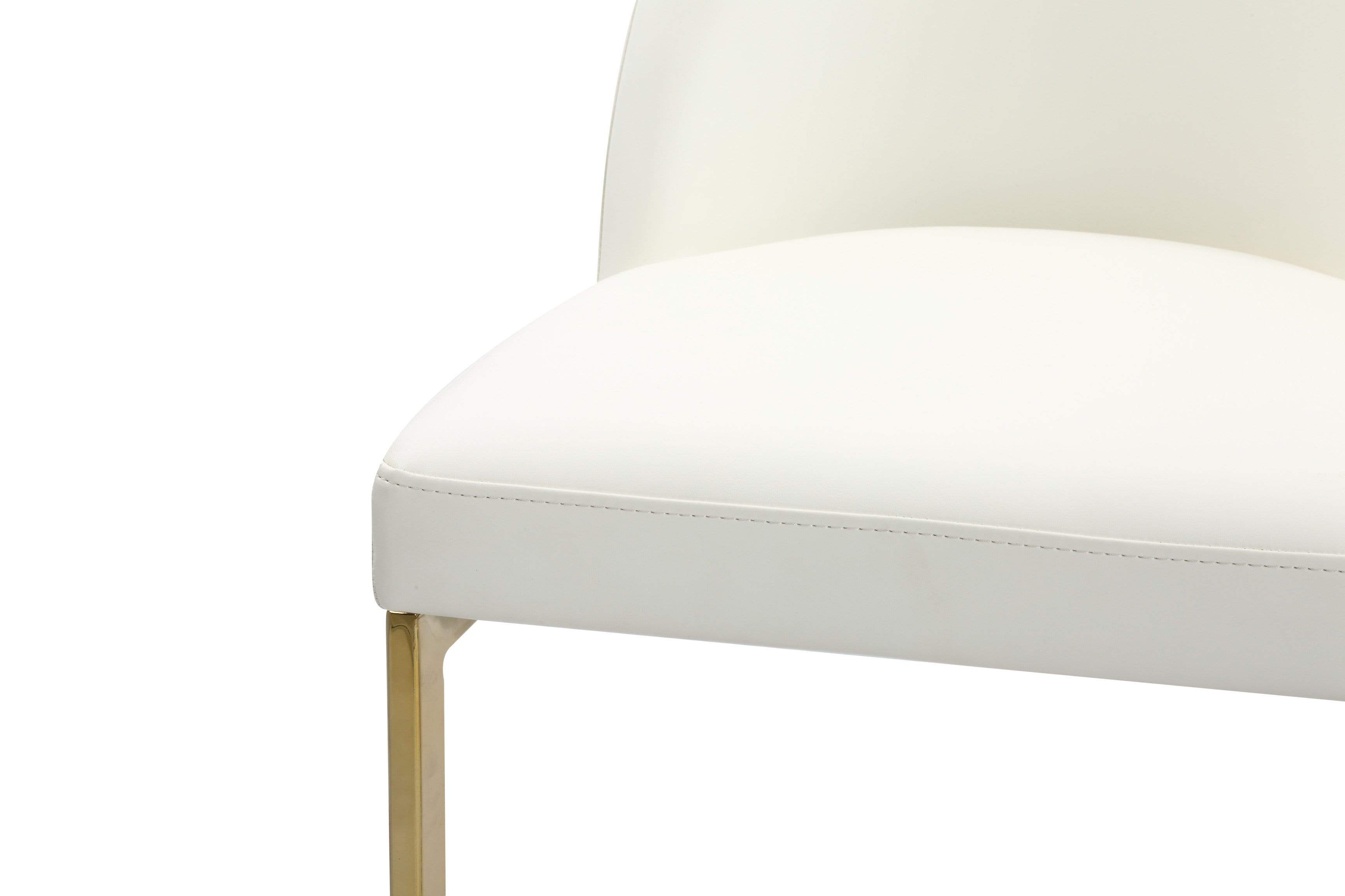 Airlie Faux Leather Counter Stool Chair Gold Base