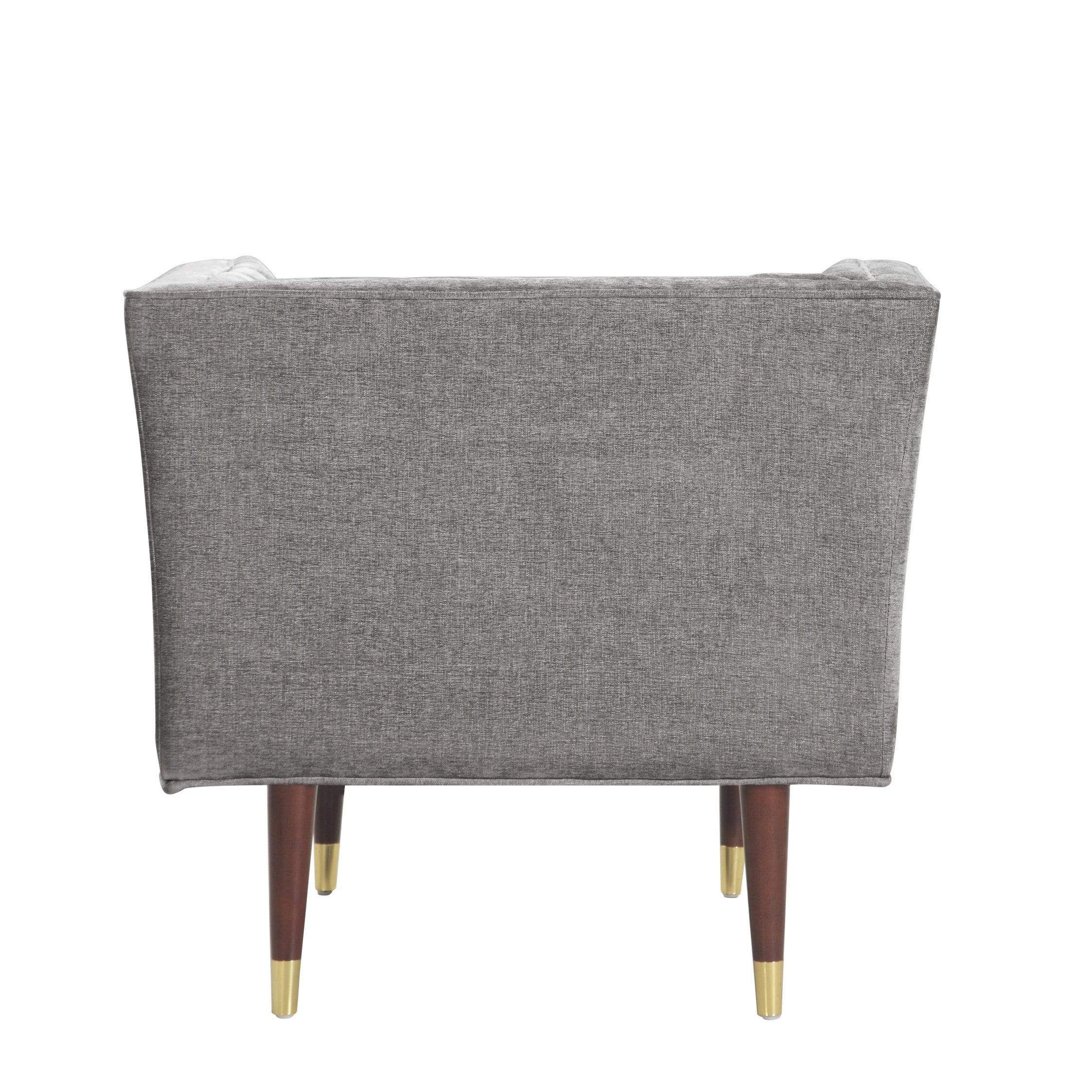 Alma Clam Shell Linen Textured Accent Club Chair