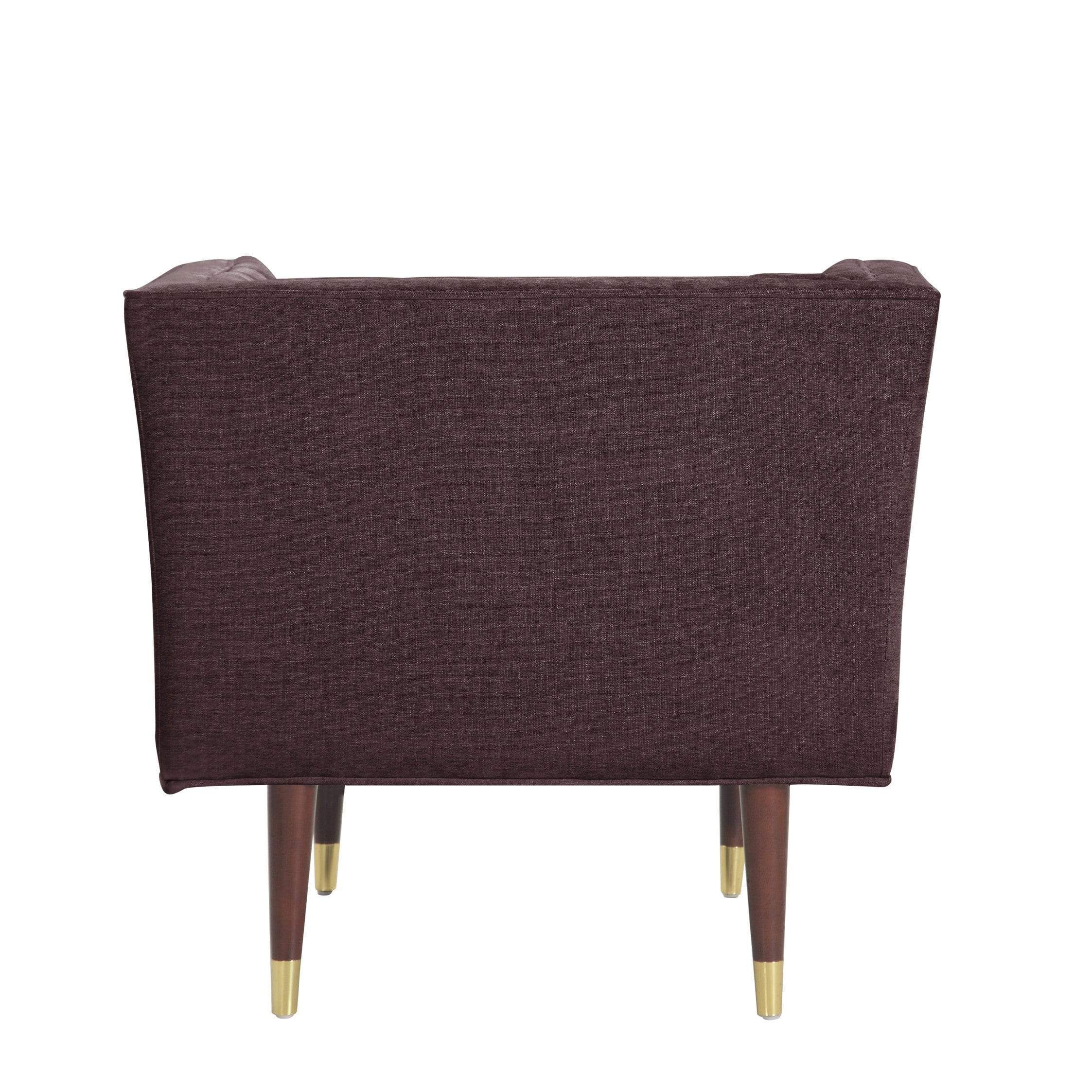 Alma Clam Shell Linen Textured Accent Club Chair
