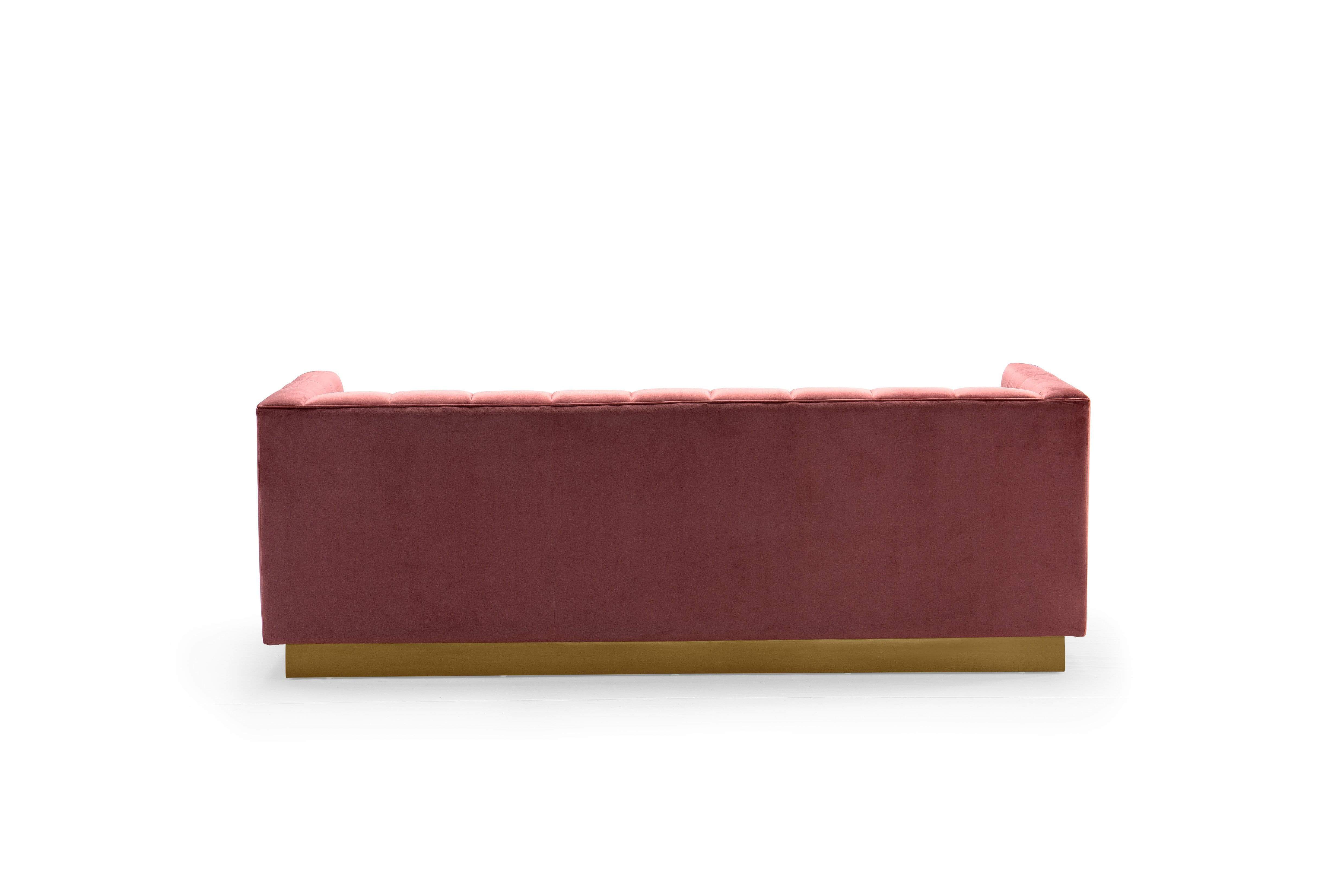 Aviv Velvet Sofa Button Tufted Upholstered Design