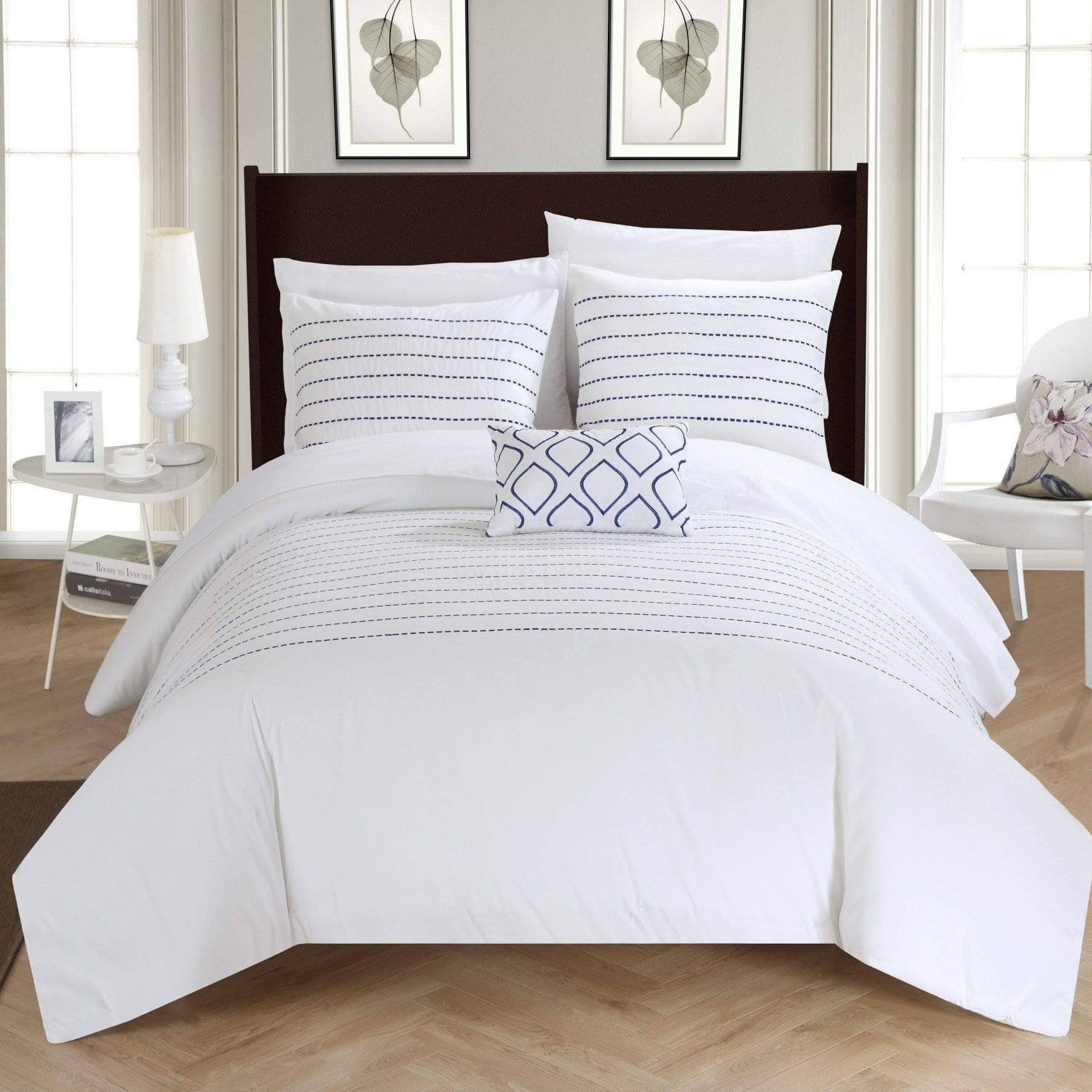 Bea 8 Piece Embroidered Duvet Cover Set