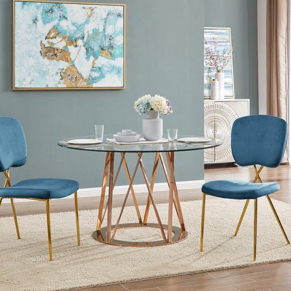 Cris Velvet Side Dining Chair Set of 2