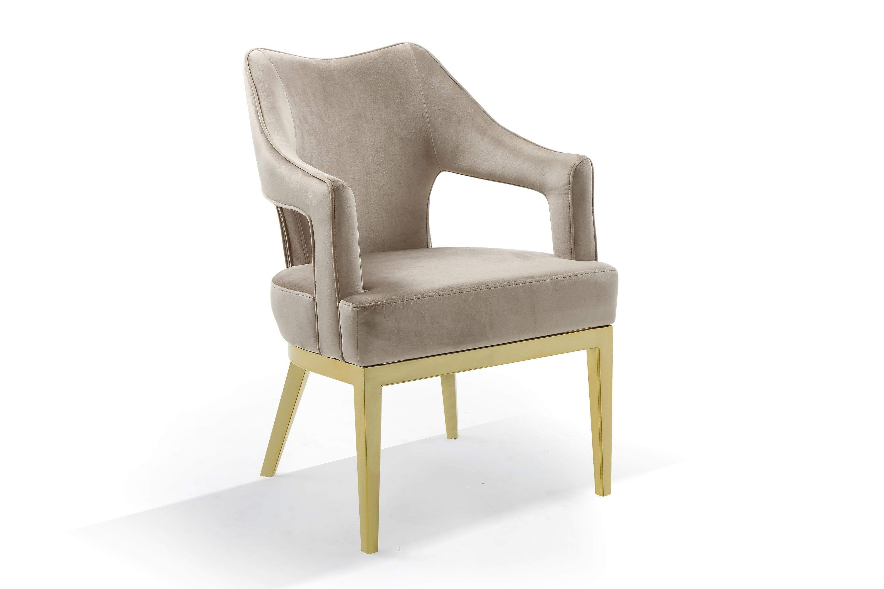 Danu Plush Velvet Accent Chair Gold Legs