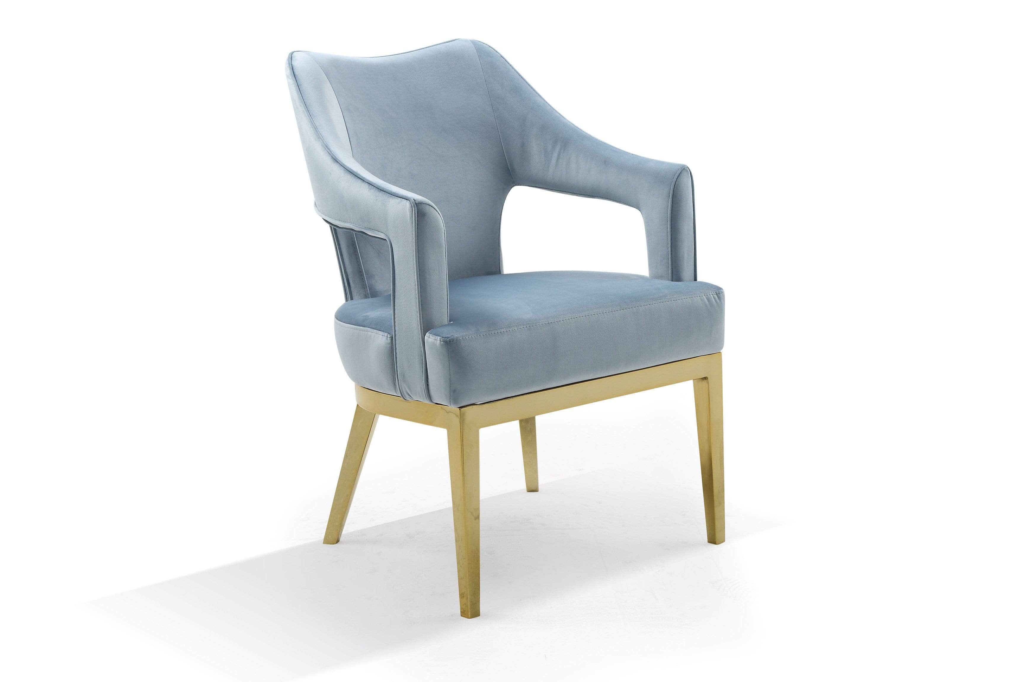 Danu Plush Velvet Accent Chair Gold Legs