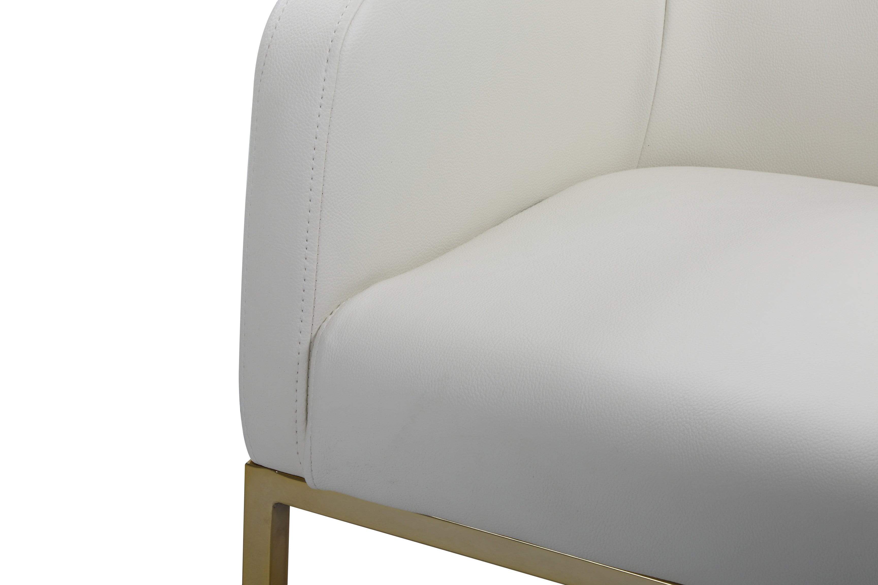 Easly Faux Leather Bar Stool Chair Gold Base