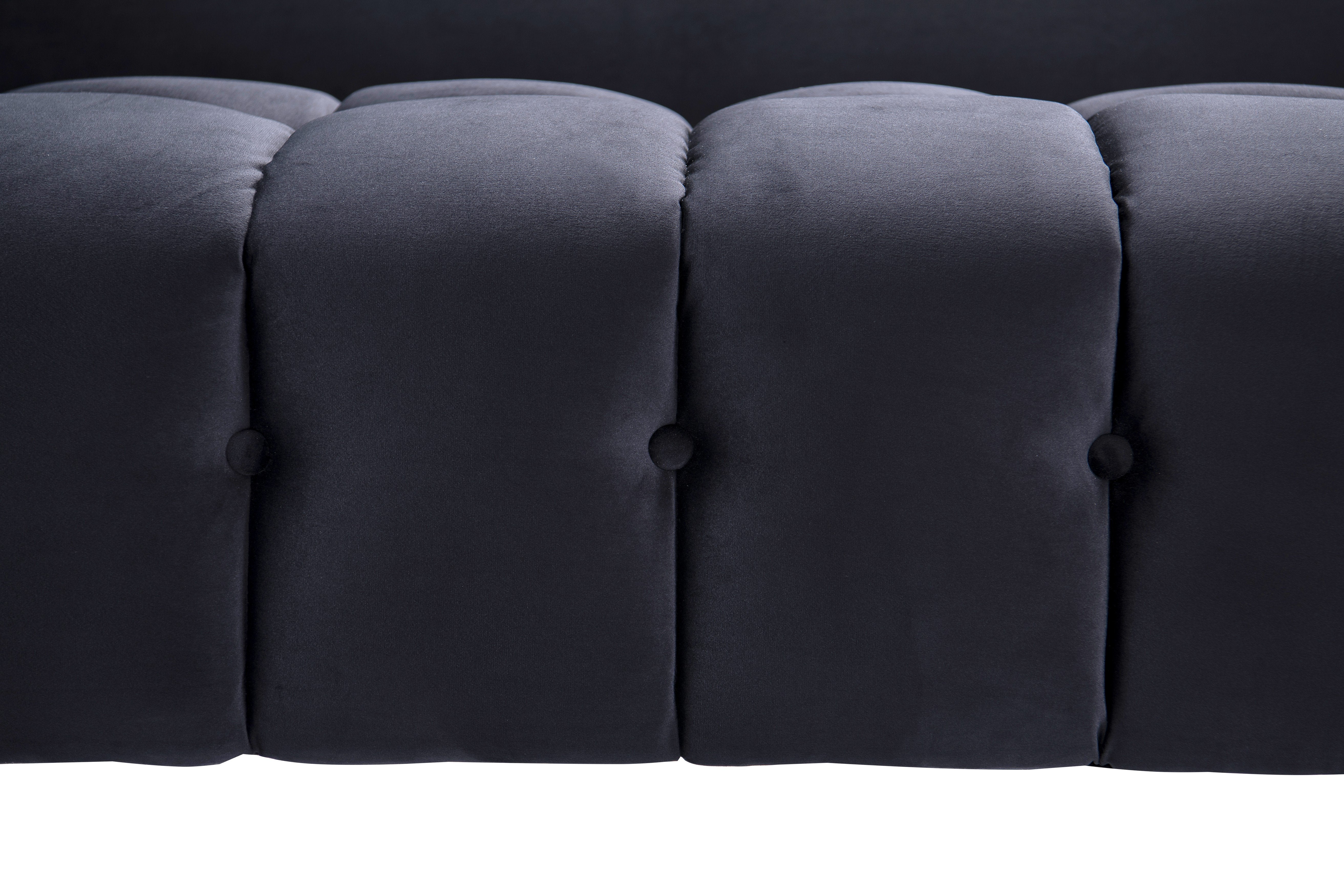 Ella Velvet Sofa Button Tufted Design
