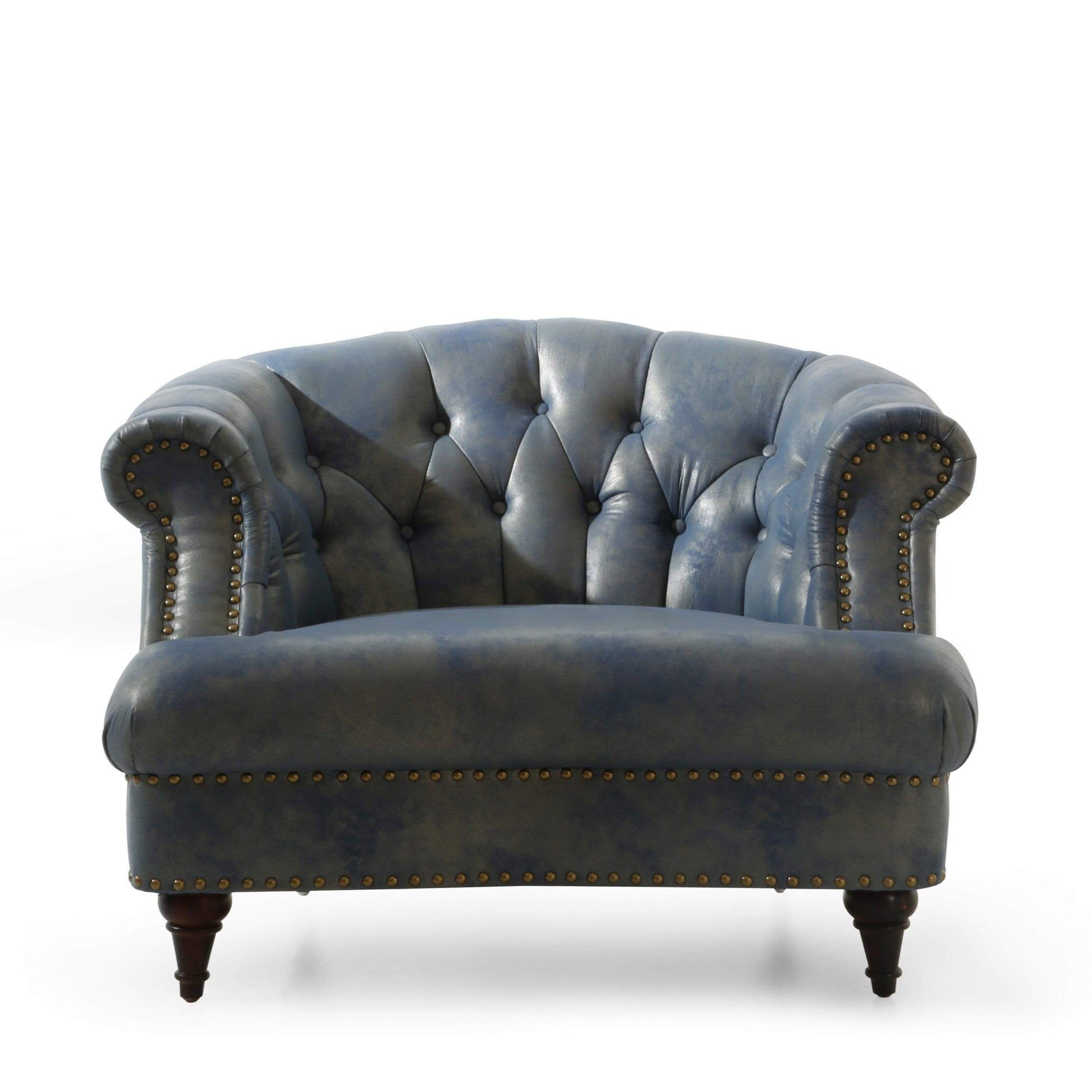 Embry Tufted PU Leather Club Chair