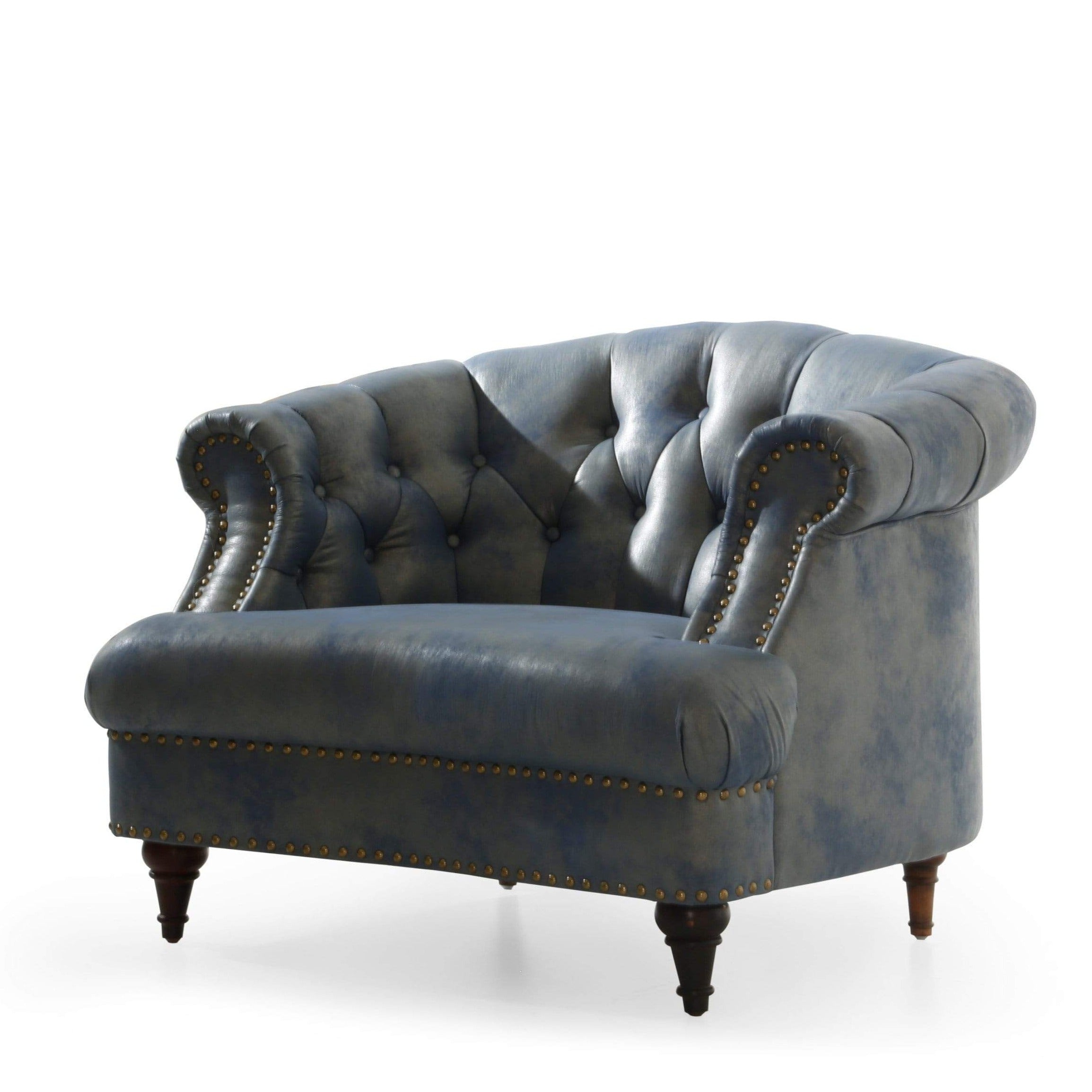 Embry Tufted PU Leather Club Chair