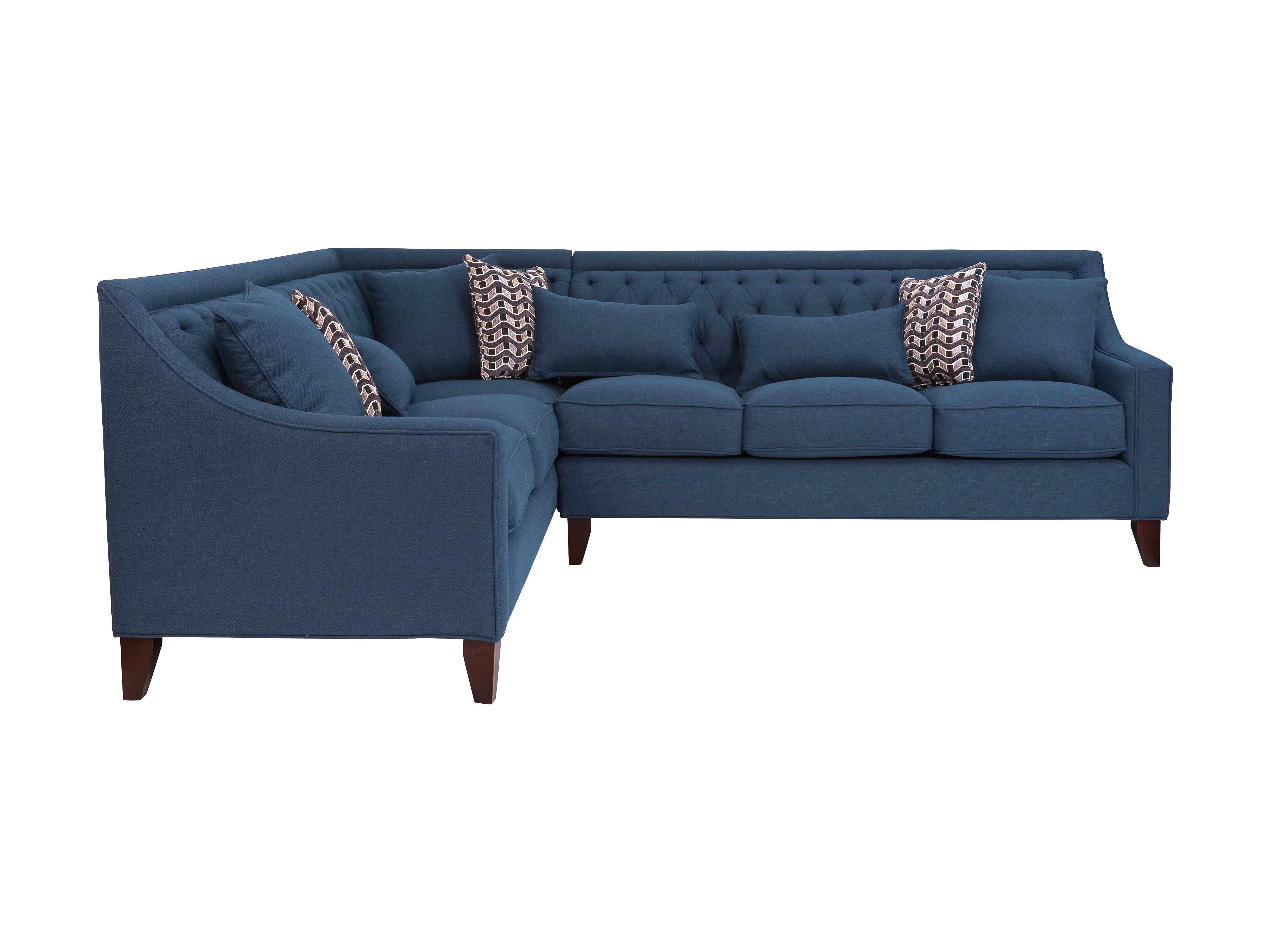 Fulla Left Facing Linen Tufted Sectional Sofa