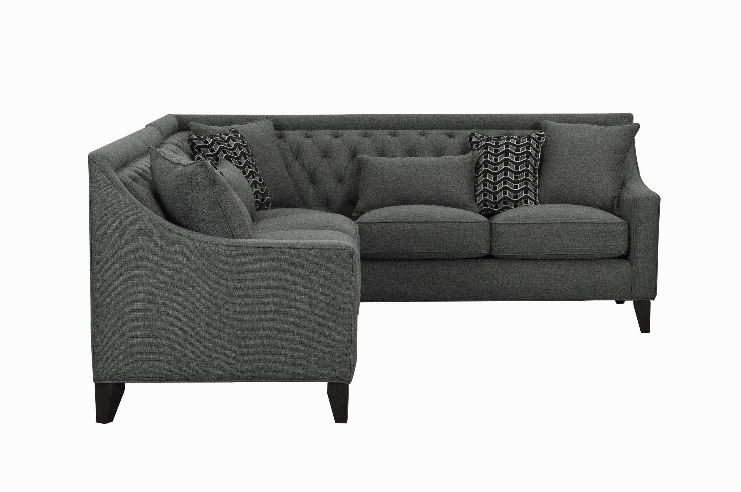 Fulla Right Facing Linen Tufted Sectional Sofa