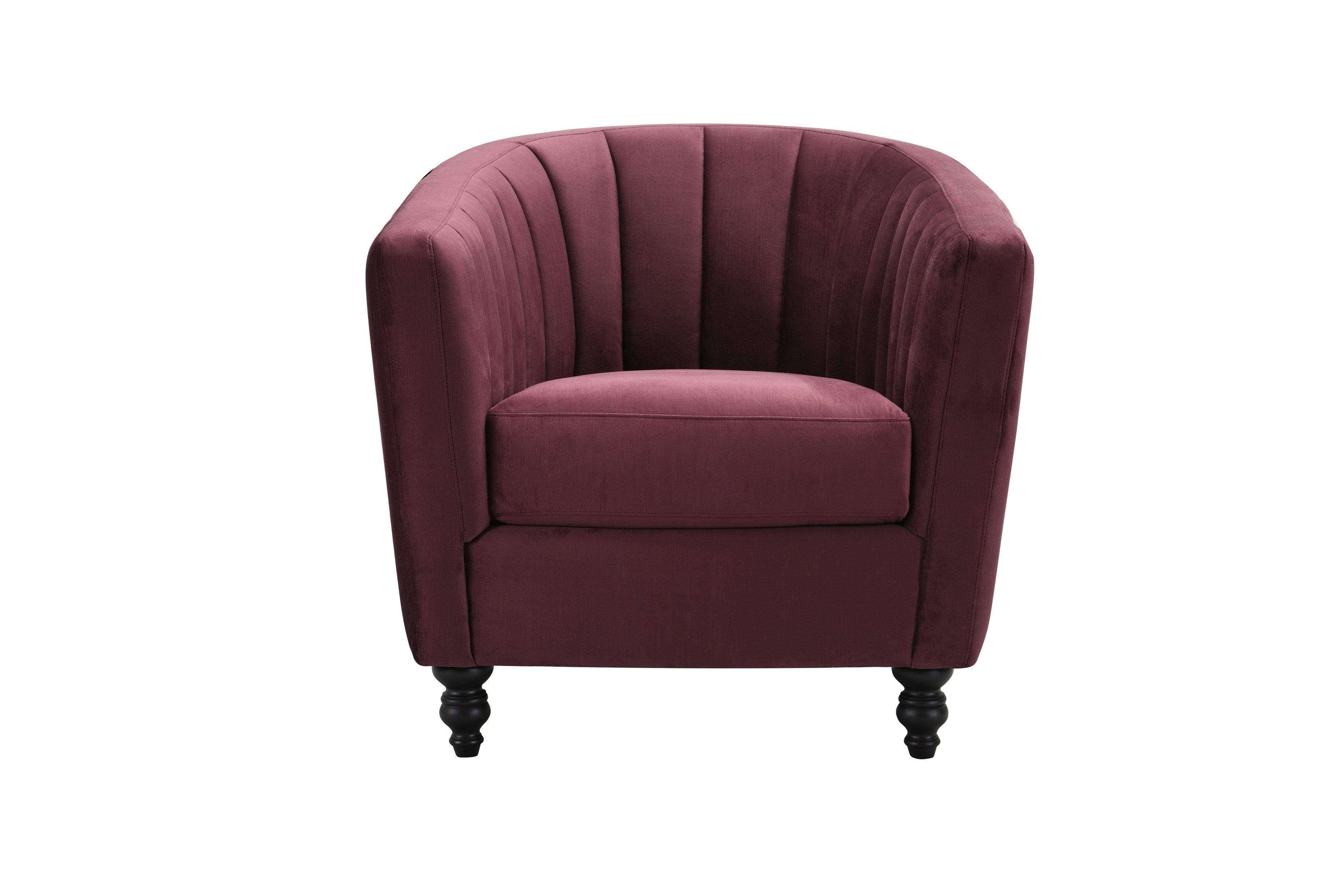 Guadalupe Channel Quilted Velvet Accent Chair