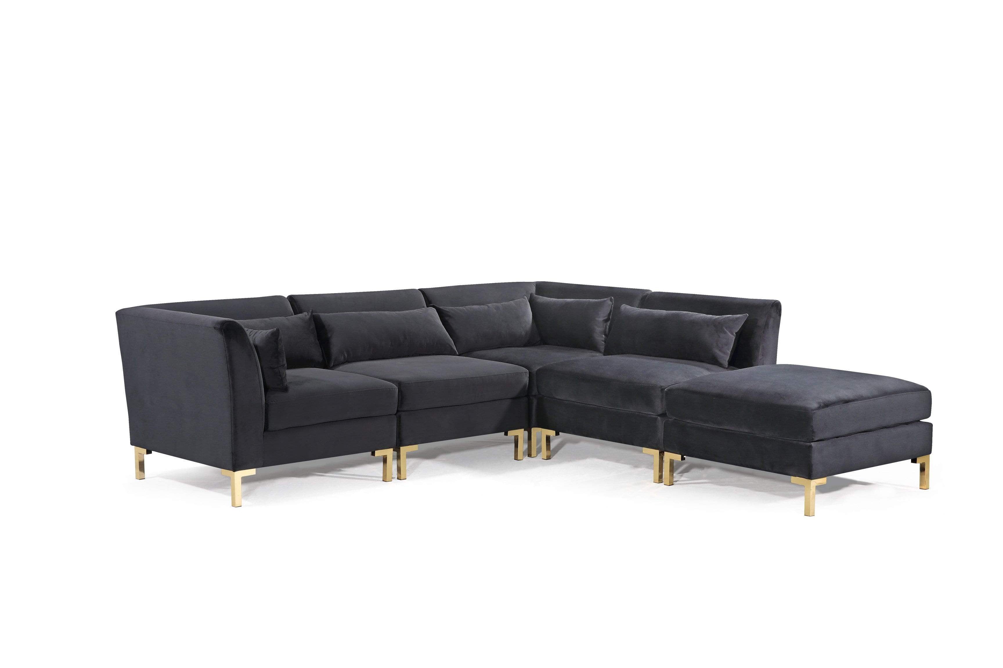 Guison Modular Velvet Sectional Sofa