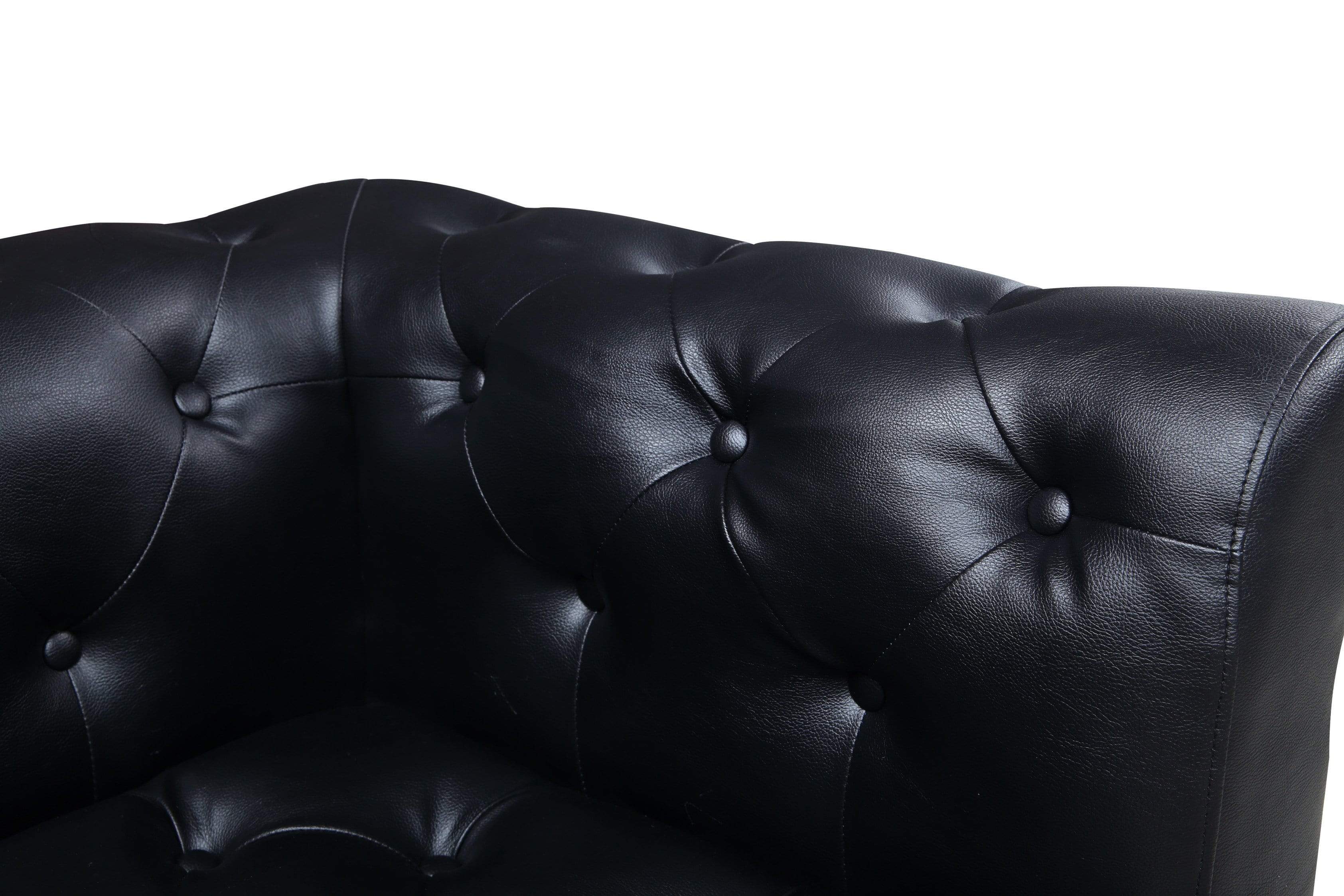 Julian Left Facing Faux Leather Sectional Sofa