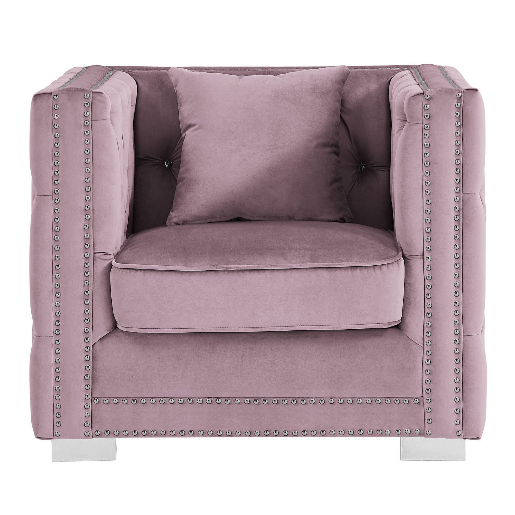 Kristofel Button Tufted Velvet Club Chair