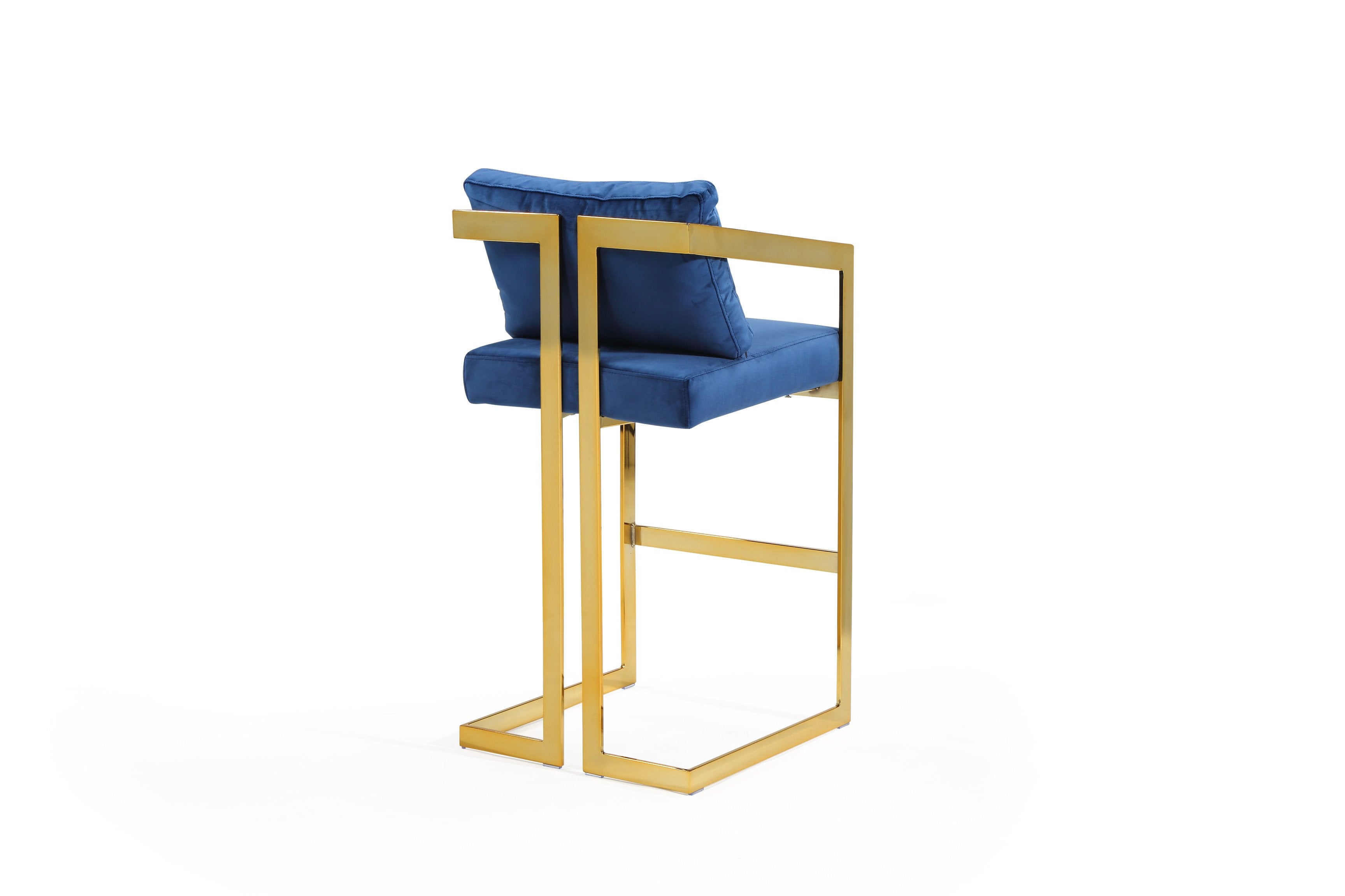 Leah Velvet Bar Stool Chair Gold Base
