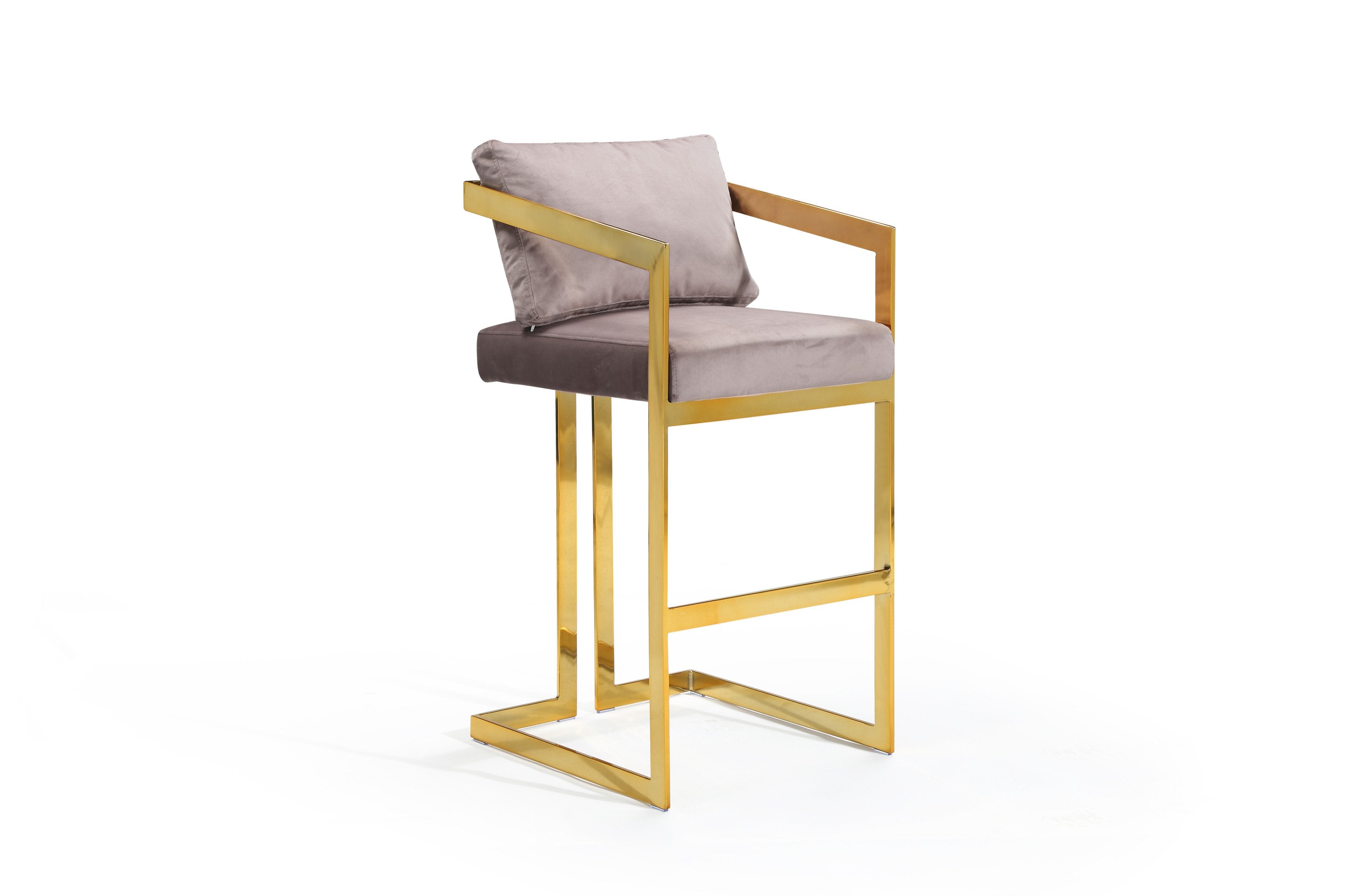 Leah Velvet Bar Stool Chair Gold Base