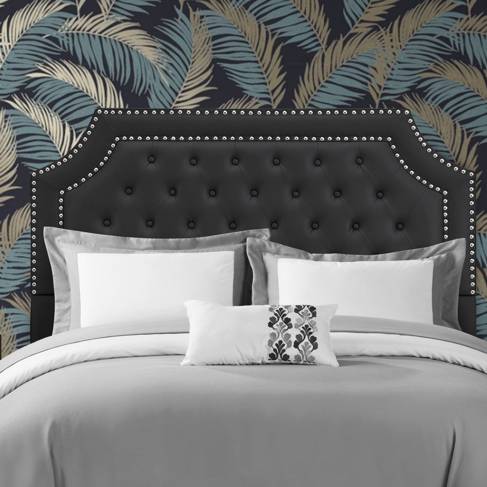 Malan Tufted Faux Leather Headboard For Bed