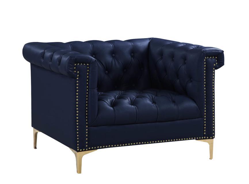 Patton Tufted Faux Leather Club Chair