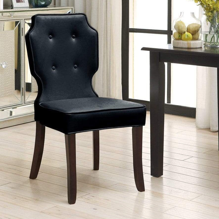 Star Faux Leather Tufted Dining Chair Set of 2