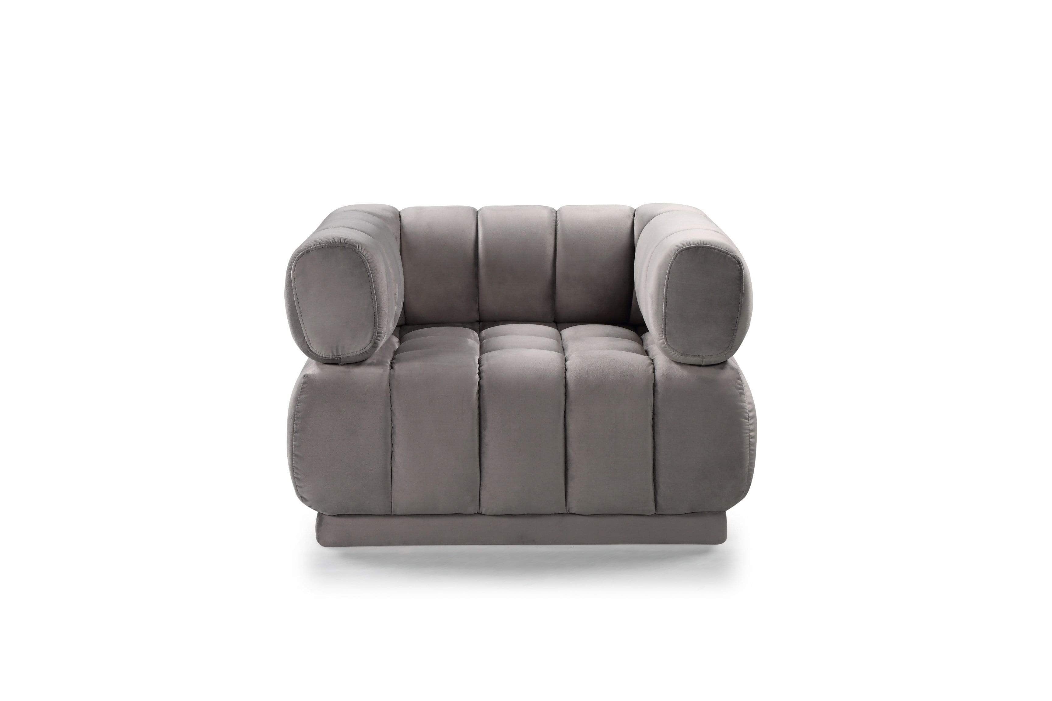 Tofino Channel Quilted Velvet Club Chair