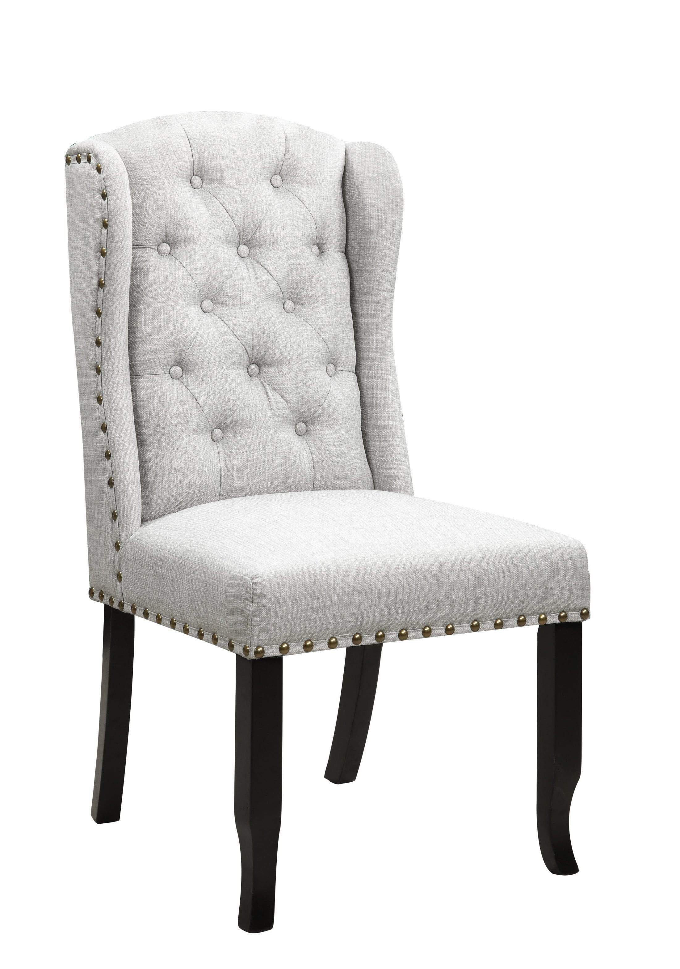 Viola Faux Linen Wingback Dining Chair Set of 2