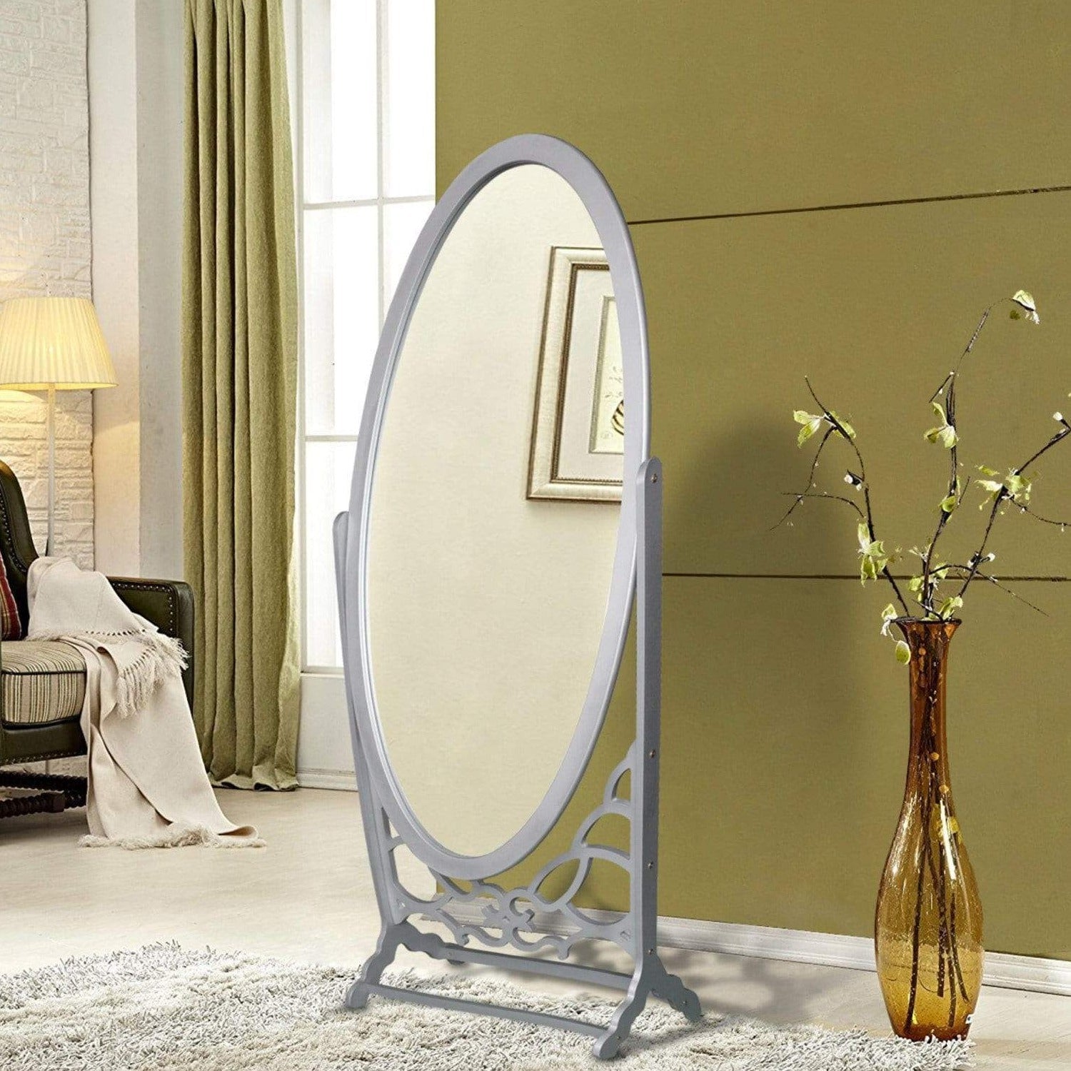 York Oval Cheval Mirror