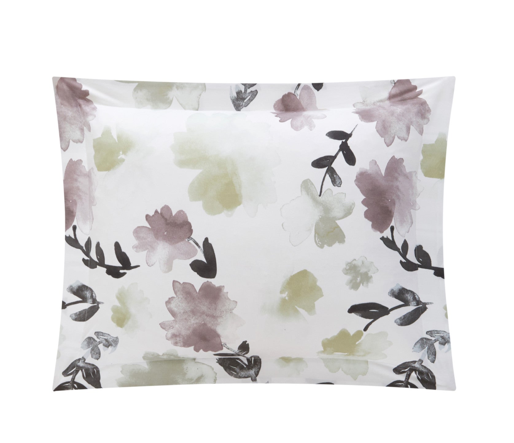 Devon Green 4 Piece Reversible Watercolor Floral Print Comforter Set